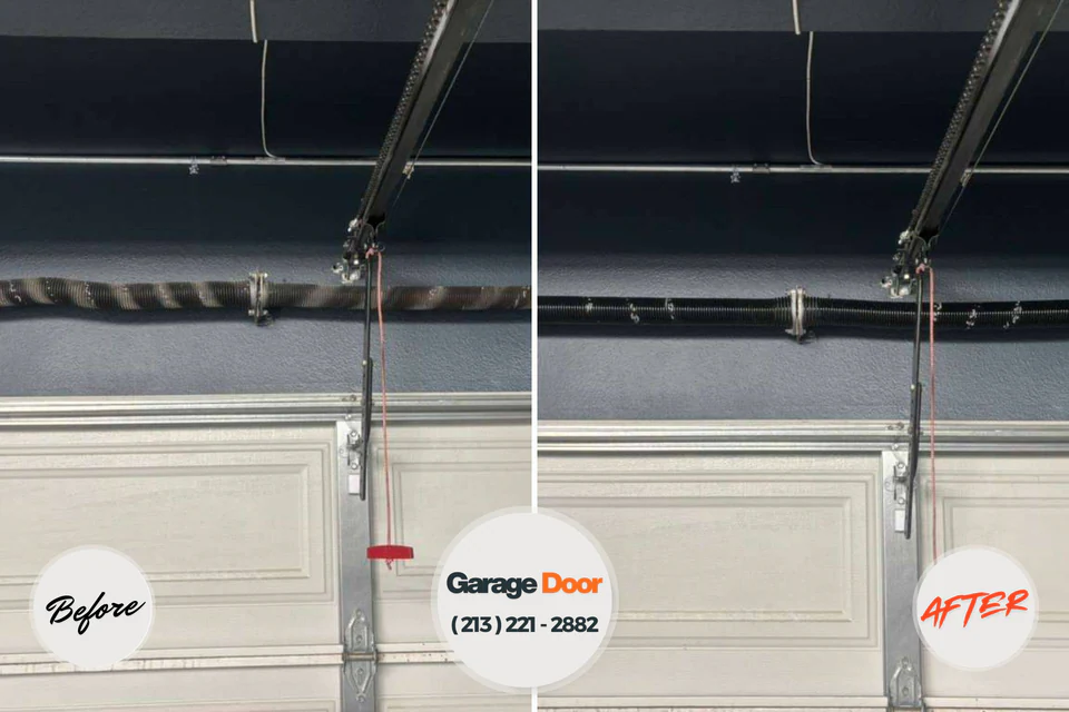 Before and after: garage door repair Fort Rucker, AL